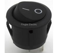 JMRTQMEC 100pcs / lot KCD1-101-5 perforate Diameter 20 mm 2 pin ON - Off Round Rocker Switch red Black Transparent red White KCD1-105(Nero)