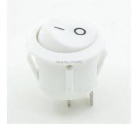 JMRTQMEC 100pcs / lot KCD1-101-5 perforate Diameter 20 mm 2 pin ON - Off Round Rocker Switch red Black Transparent red White KCD1-105(Blanc)