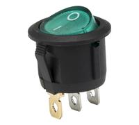 JMRTQMEC 100pcs / lot KCD1-102N-5 perforate Diameter 20 mm 3 pin ON - Off Round Rocker Switch with Light KCD1-105N 220V 12V(Vert,220V yellow ray)