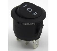 JMRTQMEC 100pcs / lot KCD1-103-5 perforate Diameter 20 mm 3 pin ON - Off - ON Round Rocker Switch KCD1-105(Nero)