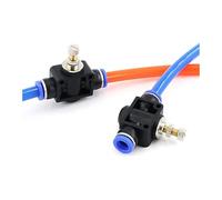 JMRTQMEC 1pcs 20/50/100 PCS Throttle Valve 4mm 6mm 8mm 10mm 12mm Air Flow Control Valve Pipe Hose Pneumatic Manual Valve Push in Connector(Sa-10)