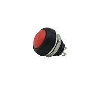 JMRTQMEC 30pcs 12mm Waterproof Momentary ON/Off Push Button Mini Round Switch 1A 250V(30pcs red)