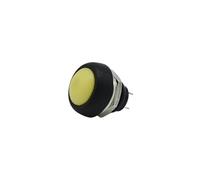 JMRTQMEC 30pcs 12mm Waterproof Momentary ON/Off Push Button Mini Round Switch 1A 250V(30pcs yellow)