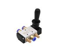 JMRTQMEC 4H210-08 4H310-10 4H410-15 Hand Manual Lever Operate 5 Way Port 2Position Air Control Pneumatic Valve 1/4" 3/8" 1/2" BSP Thread(Pc 12mm Fittings,4H210-08)