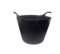 JMS 15L Black Flexi Tub With Handles Heavy Duty Plastic Bucket