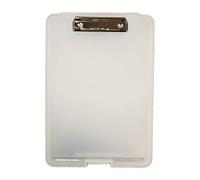 JMS® 3 x A4 Plastic Compact Clip Board Paper Storage Box, White