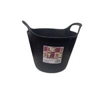 JMS 8L Black Flexi Tub, Flexible Plastic Bucket For Home, Garden & Laundry