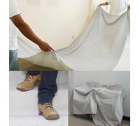 JMS Bridge 3 Pack Cotton Twill Dust Sheets 12ft x 6ft (3.65m x 1.82m)Approx - Heavy Duty Drop Cloths for Painting & Decorating - Reusable Furniture & Floor Protection for DIY & Professional Decorators