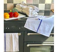 JMS Bridge Kitchen Tea Towels Cotton for Restaurant Bar, Glass Cloths, Dish Cloth, White Dishcloths, Dish Towel - Pack of 10