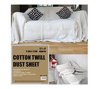 JMS Bridge Professional Quality Cotton Twill DUST Sheets12ft x 9ft. **Pack Of 5** (5xCH129)
