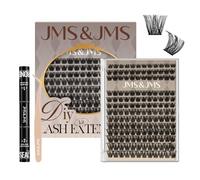 JMS&JMS Eyelash Clusters Set, Eyelash Extension Kit with Eyelash Binding and Seal, Eyelash Applicator, Eyelash Remover, Eyelash Brush, Eyelash Extension Kit for Beginners (Miss Bella-8-18mix)