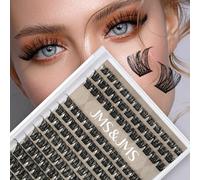 JMS&JMS Lash Clusters 8-18mm Eyelash Clusters Wispy DIY Lash Extensions Super Thin Band Soft and Easy to Wear (MISS BELLA-8-18mix)