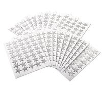 JMS Silver Star Stickers Self Adhesive Stars - Reward - Merit - Charts For Children And Teachers x 1000