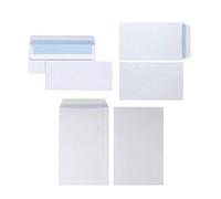 JMS® SP-5605x 2 Packs Mixed Size Pack Standard DL / C5 / C6 No Window SELF Seal Envelopes Plain White Pack of 60 Envelopes in Total - 80 GSM Peel & Seal
