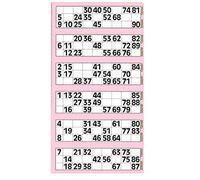 JMS we create smile 1 Book x Bingo Ticket Book 6 To View Pad 480 Tickets With Big Bold Numbers Family Activity Fun Book Multi Bingo Games (Pink)