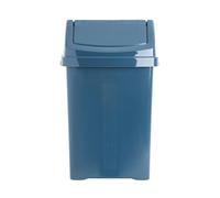 JMS we create smile 1 x 25Litre Navy Plastic Swing Bin With Flip-Flap Lid Durable For Kitchen And Home Waste.