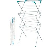 JMS we create smile 1 x Laundry Drying Airer 3-Tier Folding Concertina Clothes Horse Airer, Heavy Duty Clothes Airer/Laundry Dryer Indoor Clothes Drying rack White (3 Tier Airer)