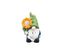JMS we create smile - 1 x Orange Flower Gonks/Gnomes/Norms Solar Flower light for Garden, Decking, Patio, Window Decoration