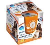 JMS we create smile - 1 x Pet Odour Eliminators Candle Citrus Fruits Scented Neutralising Frangranced 120g Candle in Jar - Upto 30 Hours Burn Time