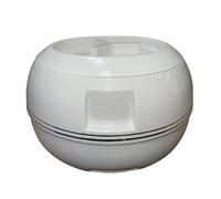 JMS we create smile (10000ml) Large White Casserole Dish with Airtight Lockable Lid - Round Stainless Steel Insulated Thermal Food Warmer for Restaurants, Christmas Parties, Events (10Litre)
