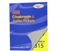 JMS we create smile 12 x Stationery Cloakroom 1-400 Raffle/Tombola/Clock Room Tickets-A6 Size Books