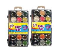 JMS we create smile ( ) 18 Colour Paint Box with Paint Brush | Water Colour Painting | Kids Artwork Artist Watercolour for Professionals, Beginners and Enthusiasts