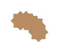 JMS we create smile - 2.5" Star Round Brown Kraft Starburst Signs Tags/Labels - Blank Stars Shape Tags for Retail Stores Sales Price Tags (Pack of 600)