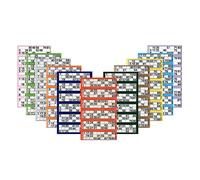JMS we create smile 2 x Bingo Books Jumbo Pad 600 Tickets Each- Big, bold, easy to read numbers- Flyer Stationery Christmas Family Bingo Night or office Party (Assorted)