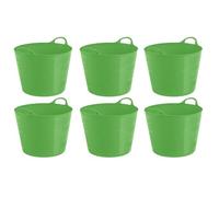 JMS we create smile - 20/26L Litre Robust Flexi Tubs Multipurpose Flexible Rubber Storage Container Buckets Garden Trugs Laundry Basket Polyethylene Flex Tub - Made in UK. (LIME GREEN)