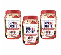JMS we create smile 3 x Bin Freshener Deodoriser Powder, Leaves Your Bin Smelling Great for Indoor and Outdoor Bins - 500g (Apple & Cinnamon)