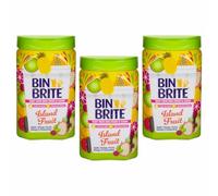 JMS we create smile 3 x Bin Freshener Deodoriser Powder, Leaves Your Bin Smelling Great for Indoor and Outdoor Bins - 500g (Fruity Island)