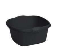 JMS we create smile - 32cm Square Plastic Kitchen Washing Up Bowl | Multipurpose Square Kitchen Sink & Mixing Container Plastic Bowl (Midnight Black/Dark Grey)