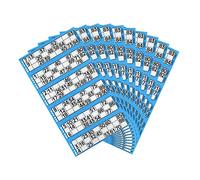 JMS we create smile 5 Books x Bingo Ticket Book 6 To View Pad 480 Tickets With Big Bold Numbers Family Activity Fun Book Multi Bingo Games (Blue)