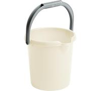 JMS We Create Smile 5L Plastic Bucket with Pouring Spout & Carry Handle - Soft Cream Cleaning Pail for Mop Water, Kitchen, Bathroom, Laundry, Utility, Garden & Multi-Purpose Household Use Bucket