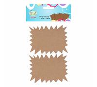 JMS we create smile ( ) 7.5 x 10 cm Rectangular Star Cards Brown Kraft Blank Price Tags - 250 GSM Shop Retail Sales Tags/Promotional Lables