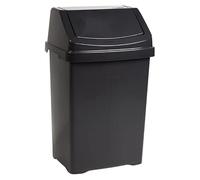 JMS we create smile 8 Litre High Grade Plastic Swing Flip Top Waste Rubbish Kitchen Bin Dustbin Made In UK (8L Swing bin)