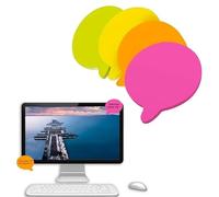 JMS we create smile - 8pcs Bubble Shape Sticky Notes Cute Speech Bubble Post It Notes Bright Colour Sticky Notes for Office Home Meeting School Teaching Reward