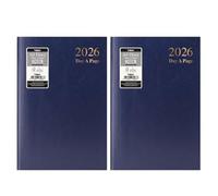 JMS we create smile - A4 2026 Diary Day a Page - Casebound Hardback Planner - 7 Days Full Week Organiser Notebook for Office, School & Home - (Blue)