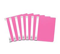JMS we create smile - A4 Display File | Display Folder with 20 Transparent Pockets | Presentation Folder with Plastic Sleeves | for Multipurpose Use - 40 View Pages (Set of 7) Pink