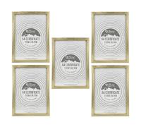 JMS we create smile A4 Gold Picture Frames - Modern Photo & Certificate Frames with Glass Front, Wall Mount or Freestanding Display, Elegant Gallery Wall Decor for Home, Office & Wedding Photos - (5)