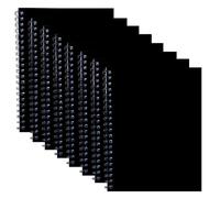 JMS we create smile A4 Notebook with Cardboard Cover, Twin Wire Bound, Lined Paper, Title Margin, 140 Pages - 68 GSM, Notepads for School, Office and Personal Notes. (BLACK) - (8)