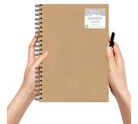 JMS we create smile - A4 Scrapbook Photo Album with 40 Sheets Brown Kraft Paper with Ribbon Arts & Craft Projects Memory Book (A4)