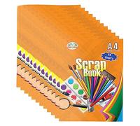 JMS we create smile - A4 Scrapbooks 100 Pages Staple Bound in 5 Assorted Colours - 70 GSM Paper Sheets for Art & Craft Projects Scrapbooking Photo Albums (Pack of 24)
