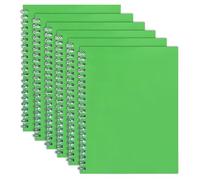 JMS we create smile - A4 Wirebound Notebooks Pack of 6 - Premium Lined Spiral Writing Pads, 140 Pages, 68 GSM Thick Paper, Durable Hardback Covers - Your Everyday Study Essential (Green)