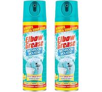 JMS We Create Smile Bathroom Mousse Cleaner 2x 400ml - Powerful Lemon Foaming Spray for Limescale Mould & Soap Scum - Deep Cleaning Bathroom Spray for Sink Toilet Shower Tiles - Fresh Citrus Scent