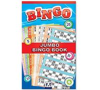 JMS we create smile Bingo Book Jumbo Pad 480 Tickets - Big, Bold, Easy to read numbers (Blue, 5)
