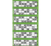 JMS we create smile Bingo Book Jumbo Pad 600 Tickets - Big, Bold, Easy to read numbers (Light Green, 1)