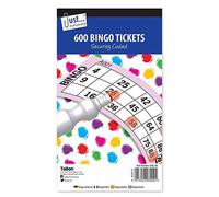 JMS we create smile Bingo Book Jumbo Pad 600 Tickets - Big, Bold, Easy to read numbers (Random, 5)