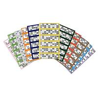 JMS we create smile Bingo Books Jumbo Pad 600 Tickets Each- Big bold easy to read numbers - Flyer Stationery Family Bingo office Party - Colour may vary