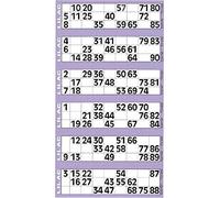 JMS we create smile Bingo Ticket Book- 6 To View Pad 480 Tickets With Big Bold Numbers Family Activity Fun Book For Night Events Parties Christmas (Lilac)